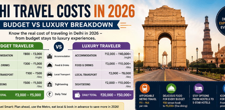 Delhi Travel Costs in 2026: Budget vs Luxury Breakdown