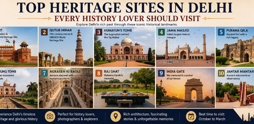 Top Heritage Sites in Delhi Every History Lover Should Visit